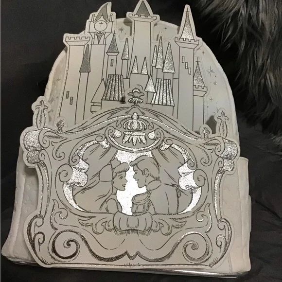 Loungefly White and Gray Castle Backpack - Picture 3 of 7